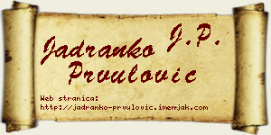 Jadranko Prvulović vizit kartica